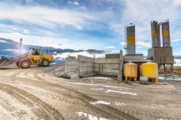 Kvartal För Utvinning Sand Och Sten Omvandling Till Grus Och — Stockfoto