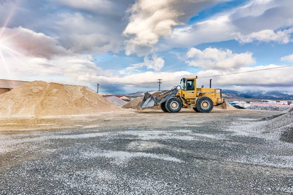 Cantera Para Extracción Arena Piedra Transformación Grava Fabricación Cemento — Foto de Stock