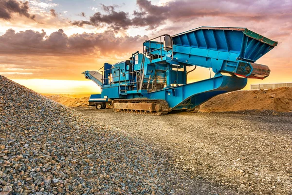 Industriële Activiteit Open Lucht Mijnbouw Met Zware Machines — Stockfoto