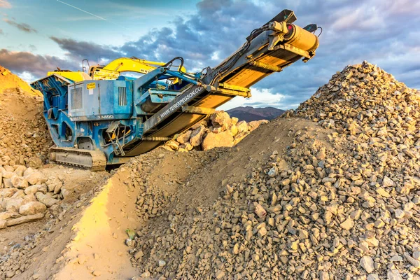 Atividade Industrial Livre Mineração Com Máquinas Pesadas — Fotografia de Stock