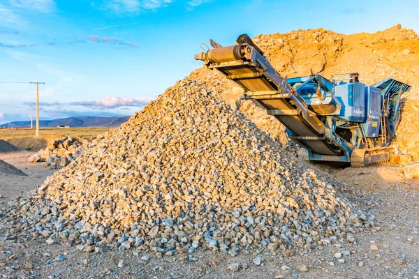 Industriële Activiteit Open Lucht Mijnbouw Met Zware Machines — Stockfoto