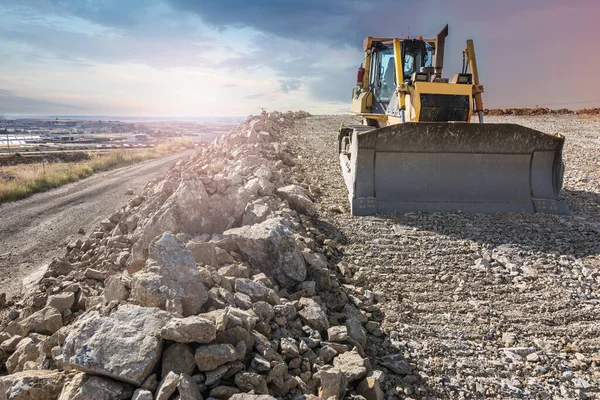 Construction Road Earth Movement — Stock Photo, Image