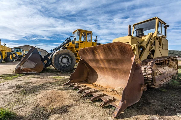 Flotta Macchine Escavatrici Affitto Vendita — Foto Stock