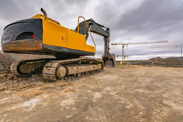 Excavadora Grúa Obra España — Foto de Stock