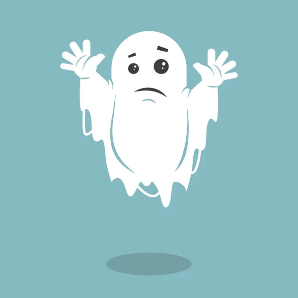 Cartone animato fantasma spaventoso — Vettoriale Stock