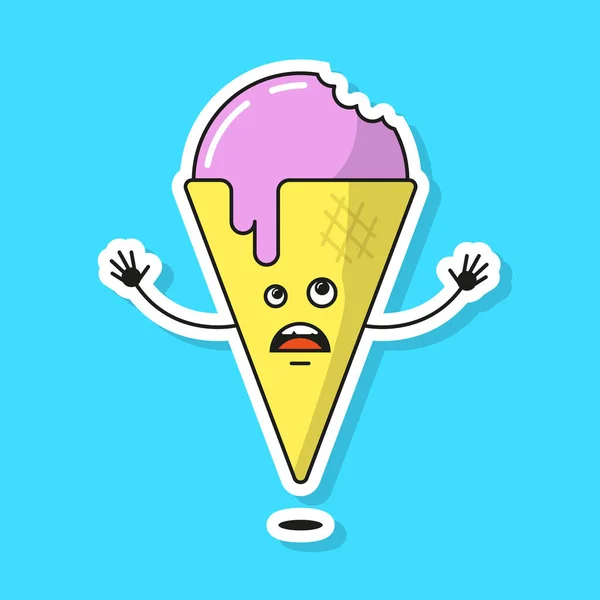 Crème glacée piquée — Image vectorielle