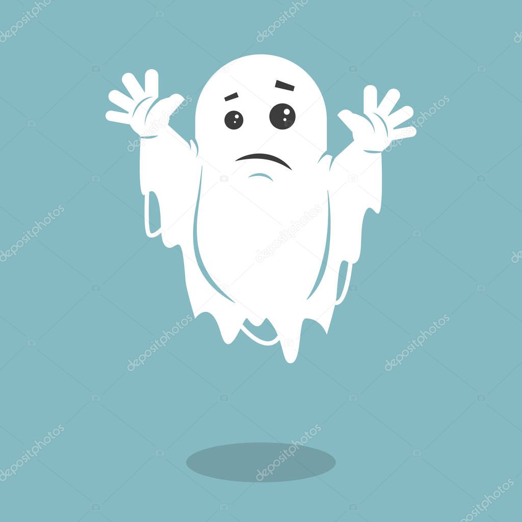  Cartoon frightening ghost