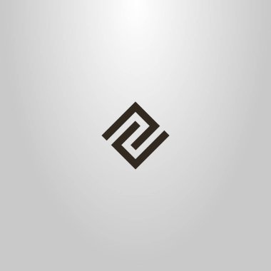 iki birbirine bağlı parantezin siyah ve beyaz basit geometrik eşkenar işareti