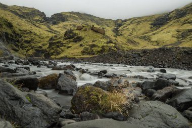 Tipik İzlanda manzara. T