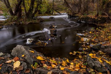 pitoresk bankalar çalışan bir hızlı akış