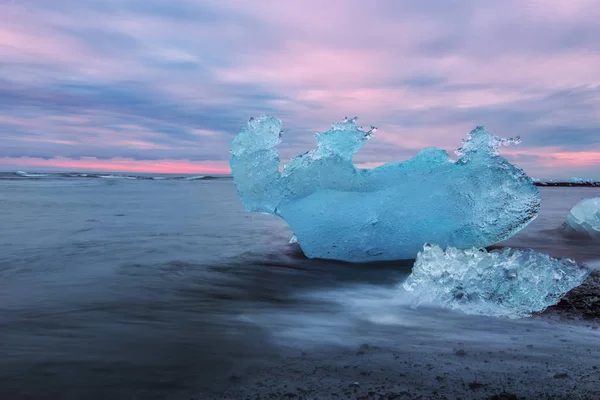 Costa Del Océano Atlántico Cristal Increíblemente Hermoso Hielo Esmeralda Agua —  Fotos de Stock