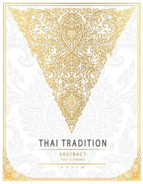 Thailändsk konst element traditionella guld cover — Stock vektor