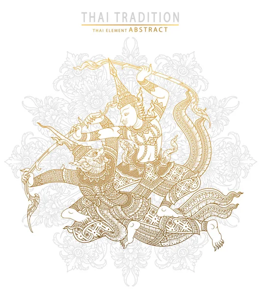 Tay geleneği ramayana hikaye, rama action.vector mücadele