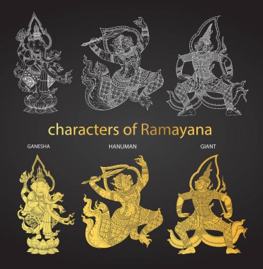 Ramayana, Tay geleneği stil vektör eylem karakter kümesini