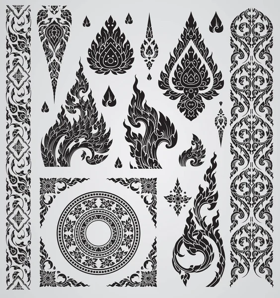 Küme, Tay Sanat öğesi, dekoratif motifler. Etnik sanat, simge vec