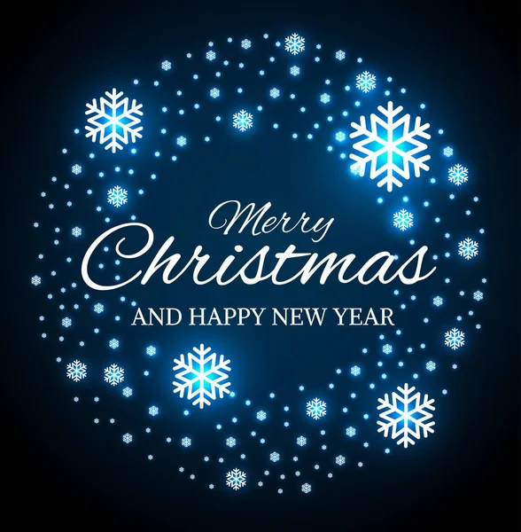Kar taneleri ile Noel ve yeni yıl garland 
