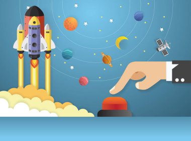 Başlamak yukarıya. Başlat düğmesine basıyorum eller. Kavram iş