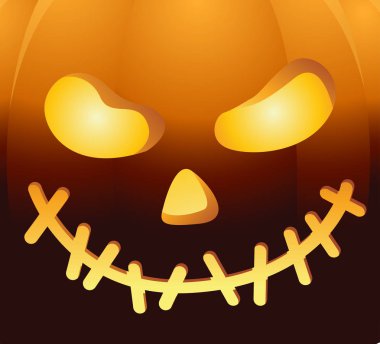 Cadılar Bayramı arka yüzünü kabak ile. Vektör çizim.