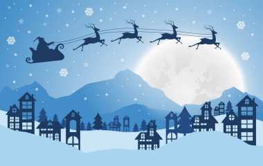 Noel ve yeni yıl arka planda Noel Baba ile urban.vector