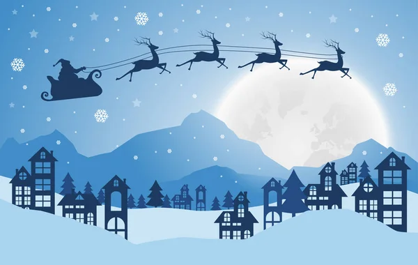 Noel ve yeni yıl arka planda Noel Baba ile urban.vector