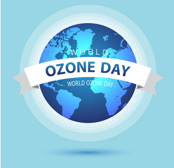 Design de vetor de dia de ozônio mundial ou internacional para design de fundo de cartaz e saudação —  Vetores de Stock