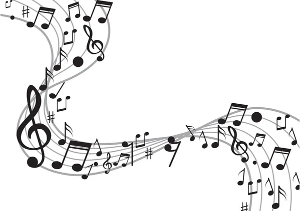 Arka plan ile altın rengi müzik notlar. Vektör
