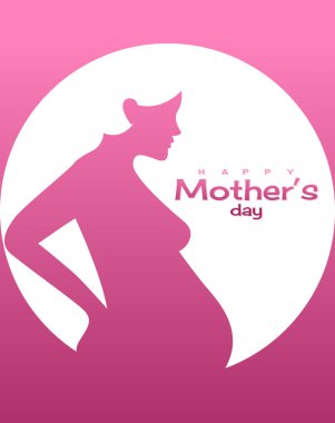 hamile kadın anneler günü, stilize vektör için 