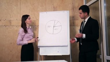 Ofisinde sunu iki iş adamları