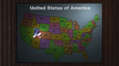 Utah ABD Birleşik kısaltmalar haritadan dışarı çekin