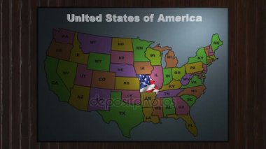 Missouri ABD Birleşik kısaltmalar harita çekin