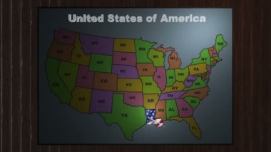 Louisiana ABD Birleşik kısaltmalar haritadan dışarı çekin