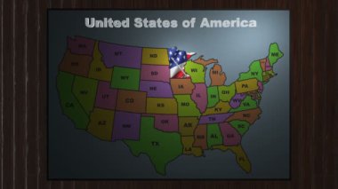 Minnesota ABD Birleşik kısaltmalar haritadan dışarı çekin