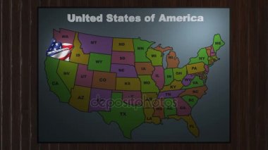 Oregon ABD Birleşik kısaltmalar haritadan dışarı çekin