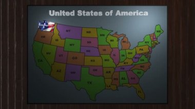 Washington ABD Birleşik kısaltmalar haritadan dışarı çekin