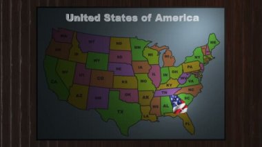 Georgia ABD Birleşik kısaltmalar haritadan dışarı çekin