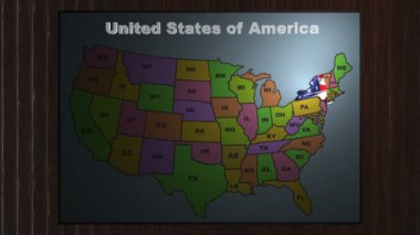 New York ABD Birleşik kısaltmalar haritadan dışarı çekin