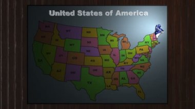 Maine ABD Birleşik kısaltmalar haritadan dışarı çekin