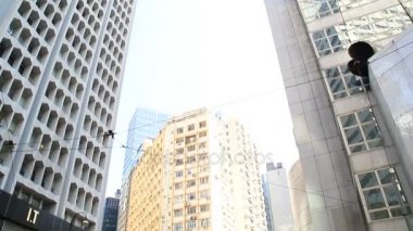 Trafik ve yaya sokakta Hong Kong