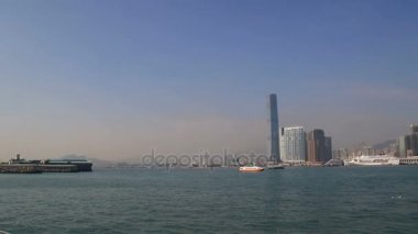 Hong Kong Victoria Limanı cityscape Panoraması