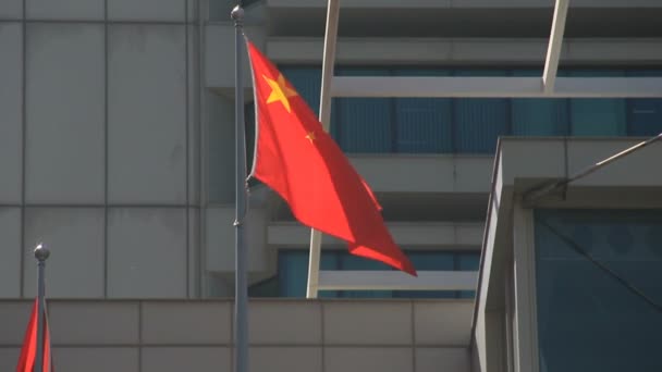 National flag of Peoples Republic of China — Stock Video