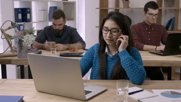 Casual werkdag van onafhankelijke zakenvrouw — Stockvideo