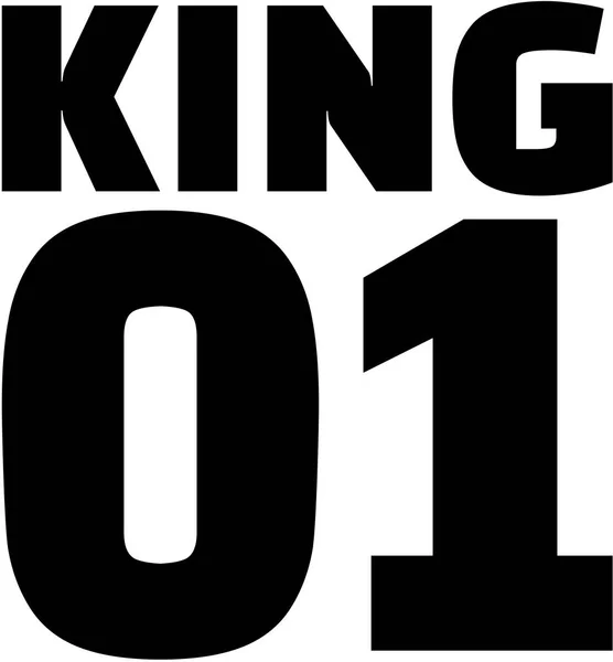 Koning 01. Paar T-Shirt design. — Stockvector