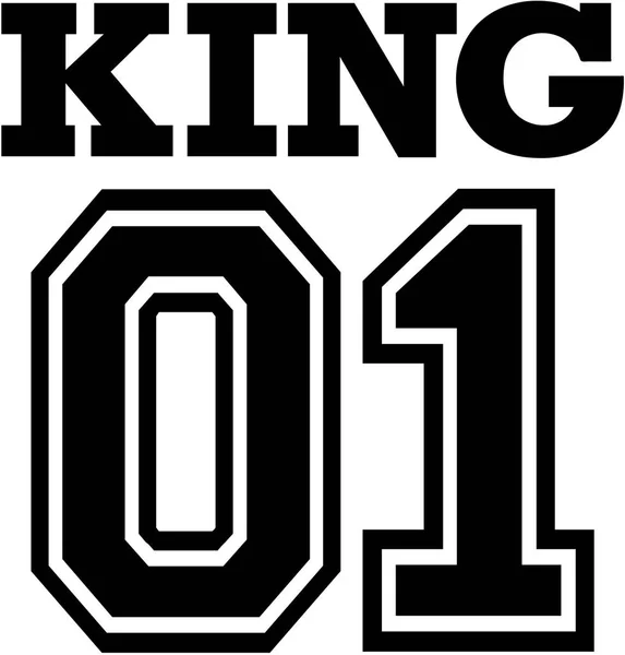 Koning 01 voor T-shirt — Stockvector