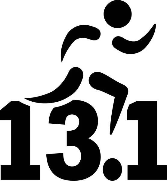 Demi-marathon 13,1 miles — Image vectorielle