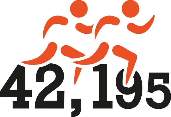 Marathon 42 195 kilomètres — Image vectorielle
