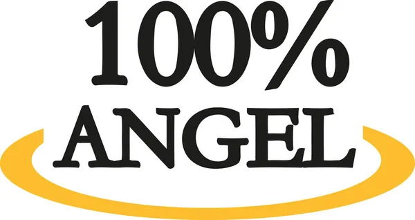 100 por ciento ángel — Vector de stock