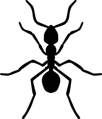 Karınca siluet vektör