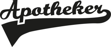 Eczacı retro yazı tipi Alman