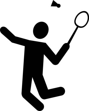 Badminton piktogram vektör