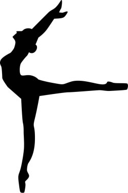 Balerin siluet vektör